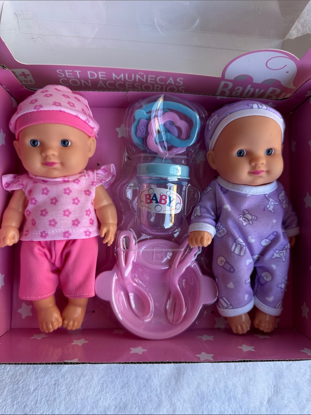 Baby Baby 2-Piece Doll Set with Accessories - Pink & Purple